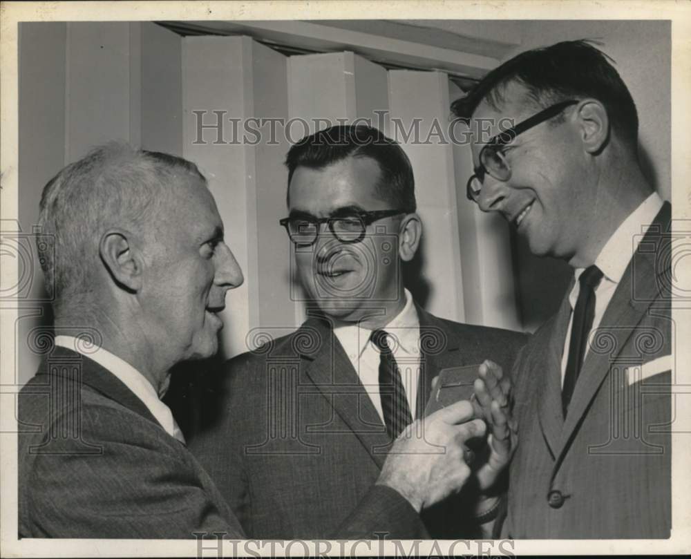 1961 Shell Oil Company executives converse in Albany, New York-Historic Images