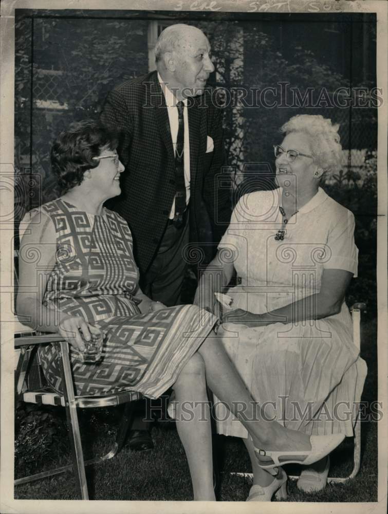1964 Doctor chats with ladies at party in his honor in New York-Historic Images