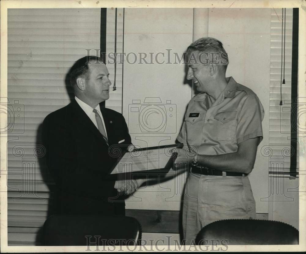 1965 Fred Clas receives award at Watervliet Arsenal in New York-Historic Images