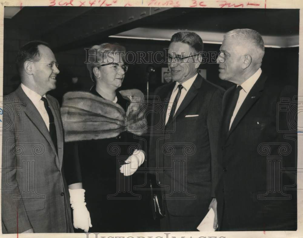 1964 Farm Bureau group chats at airport in New York-Historic Images