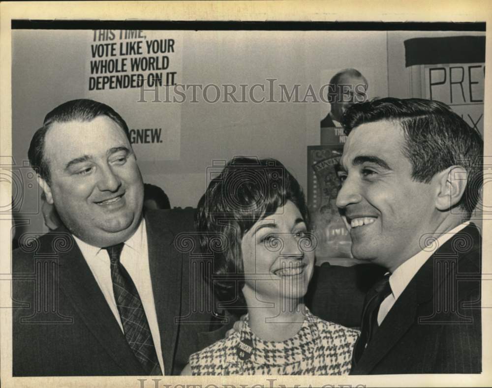 1968 Mrs. &amp; Mr. Arnold Proskin with associate in New York-Historic Images