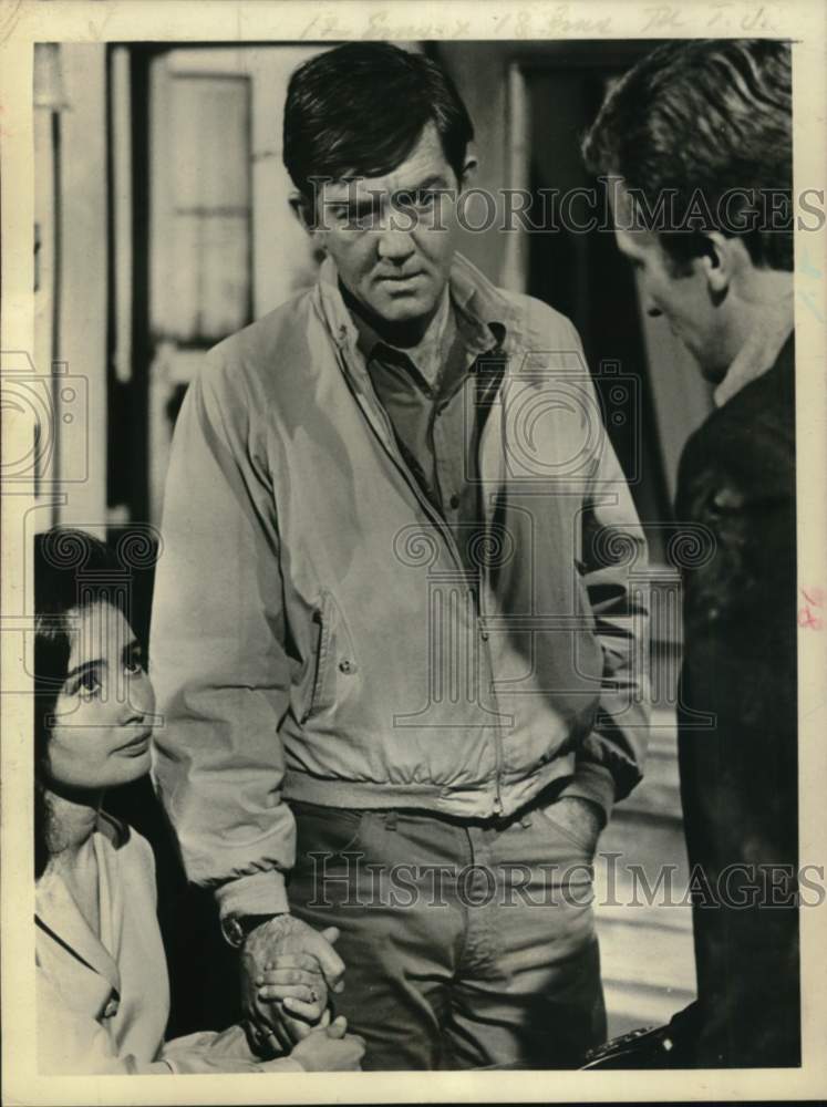 1967 Actor James Callahan with costars in movie scene-Historic Images
