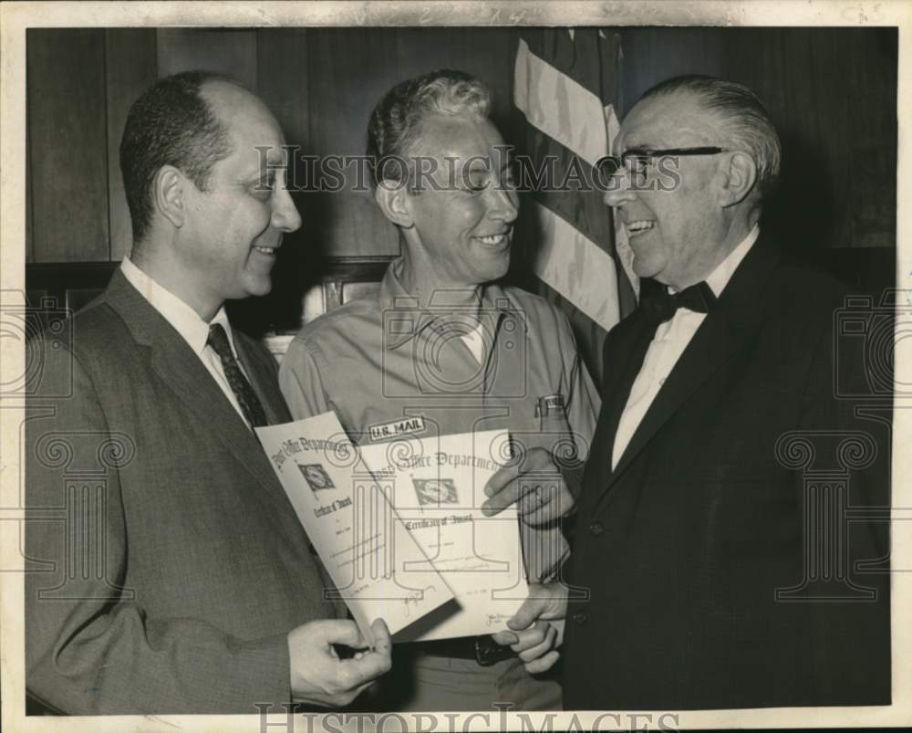 1964 Sam Caimano, Robert Haas & Postmaster John Murray, Albany, NY-Historic Images