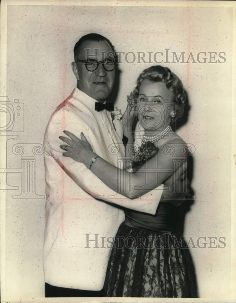 1961 Husband and wife dance at formal event in New York-Historic Images