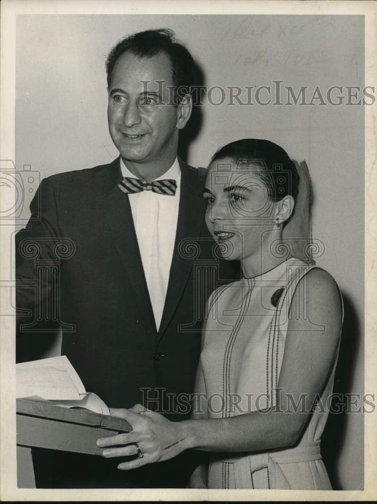 1964 Frank Carrino with Mrs. Thomas O'Connell at YWCA in New York-Historic Images