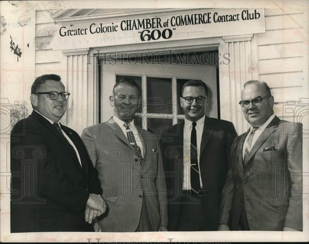 1967 Group poses outside Greater Colonie Chamber of Commerce, NY-Historic Images