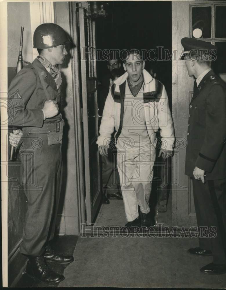 1960 Willard A. Casale Jr. entering military facility in New York-Historic Images