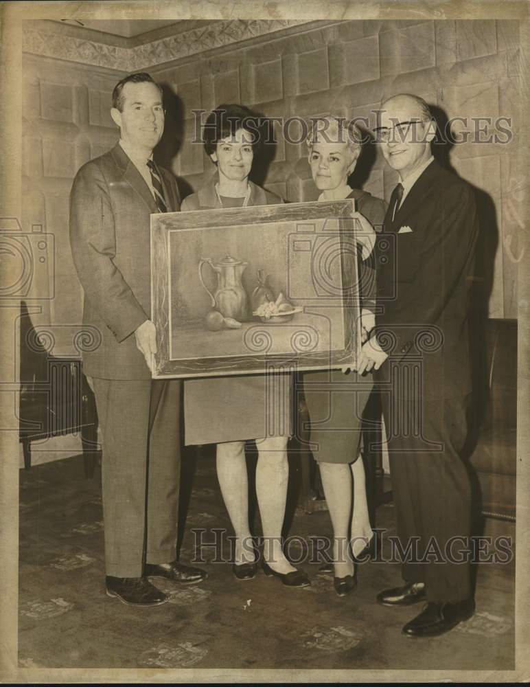 1968 New York State Senator John R. Dunne with colleagues &amp; painting-Historic Images