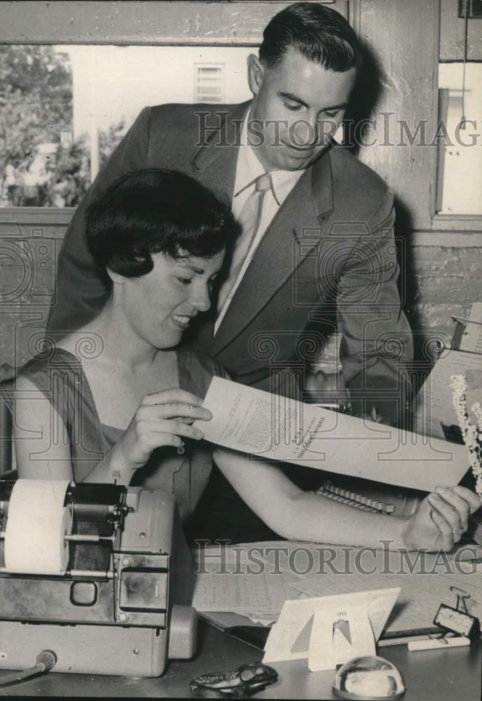 1960 John J. Dwyer with Kathleen M. Conboy in Rensselaer, New York-Historic Images