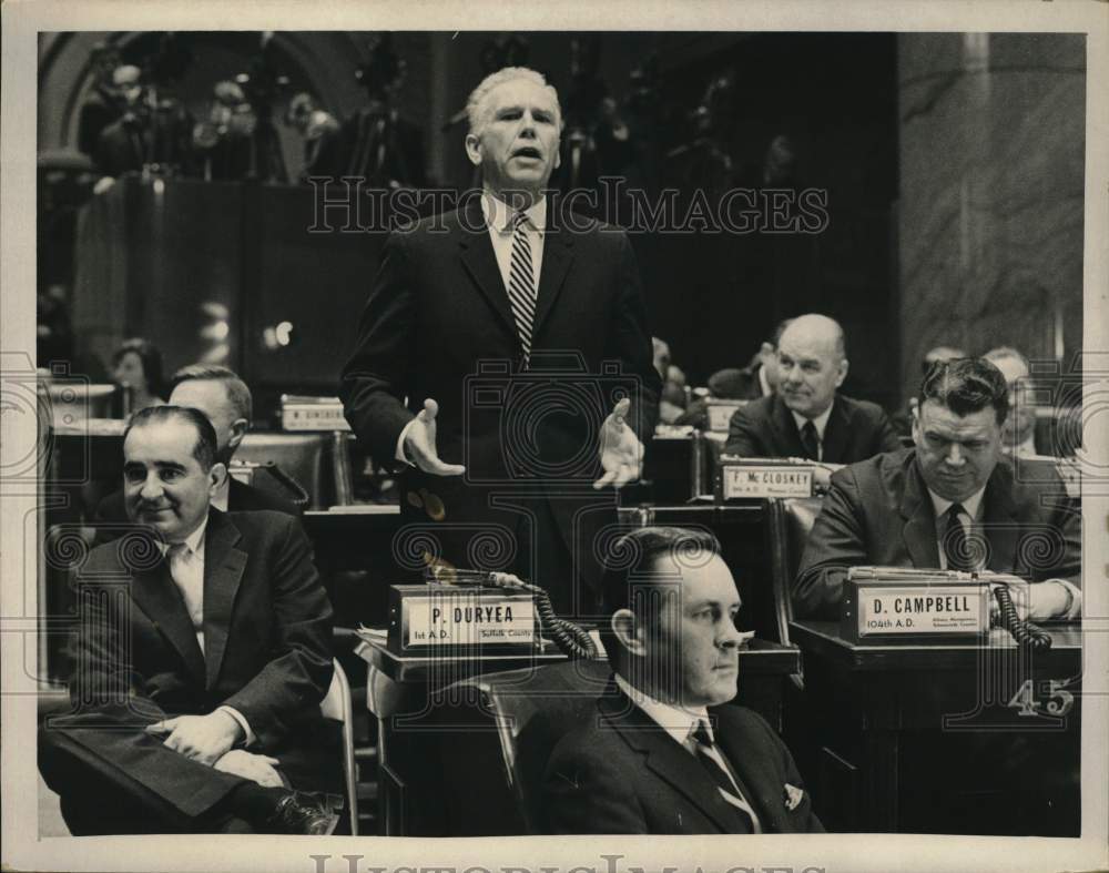 1969 Assemblyman Perry Duryea Jr. speaks at Capitol in New York-Historic Images