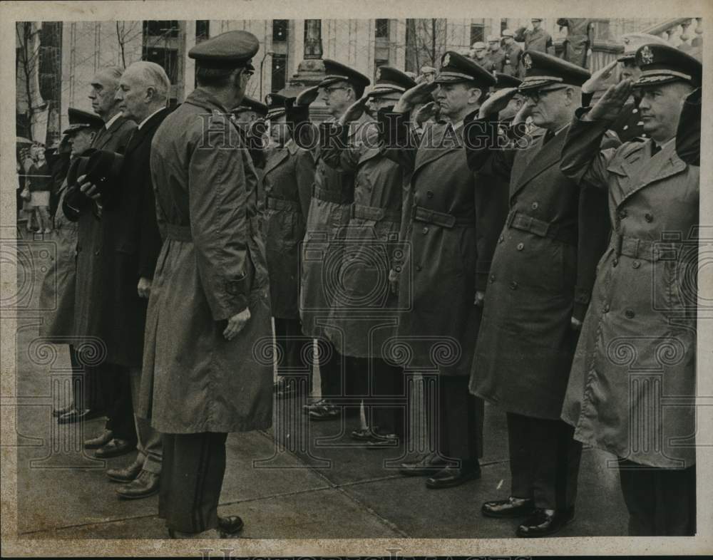 1969 Dignitaries at memorial services for Eisenhower in New York-Historic Images
