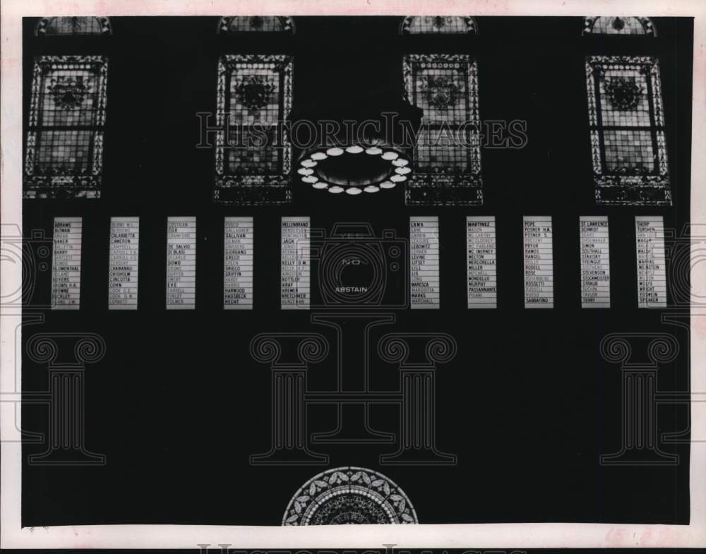 1968 Electronic voting boards at New York State Legislature-Historic Images