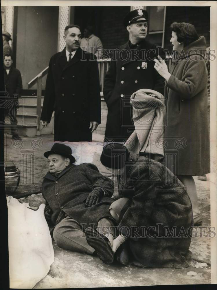 1963 John Dobris on ground after breaking ankle in Albany, New York-Historic Images