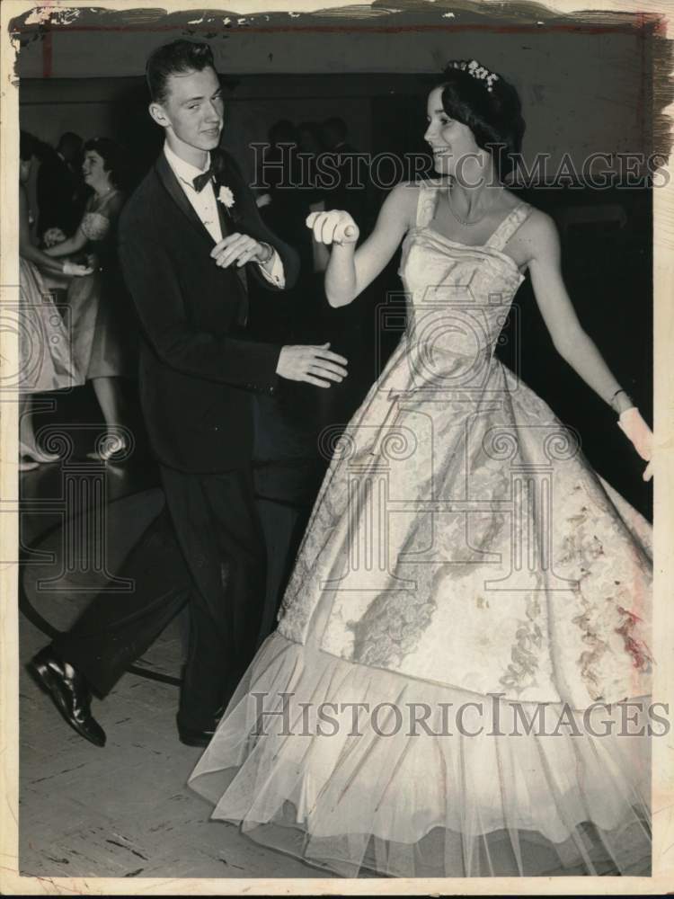 1961 Daniel Dugan dances with Mary Lee Dubusker in Albany, New York-Historic Images