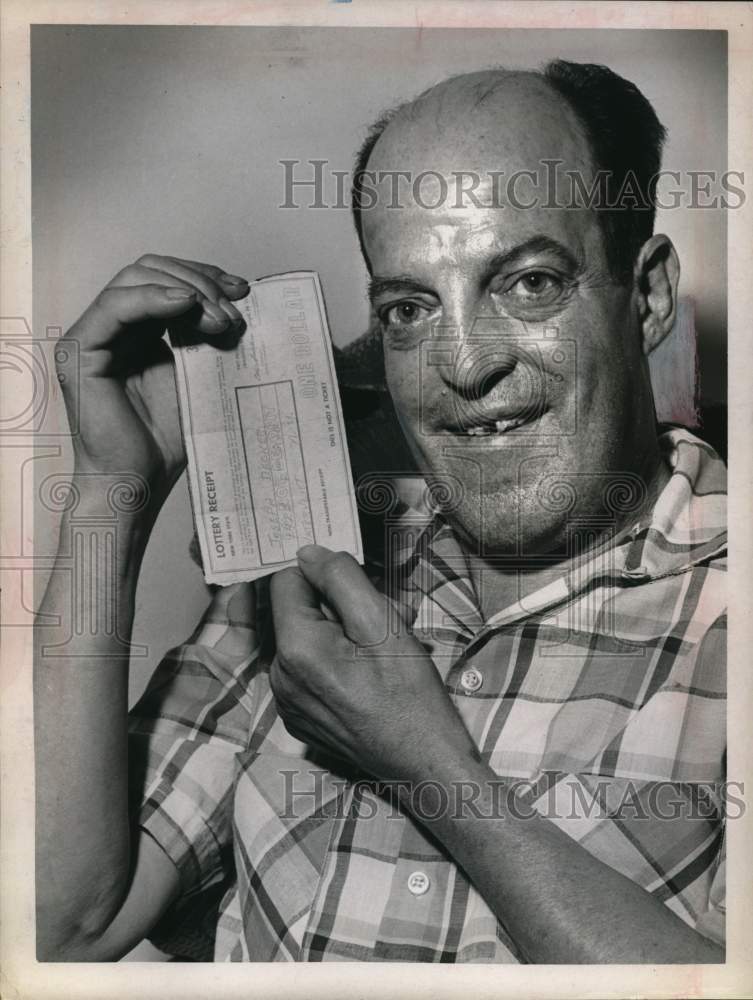 1967 Joseph C. Decker Jr. with winning lottery ticket in New York-Historic Images