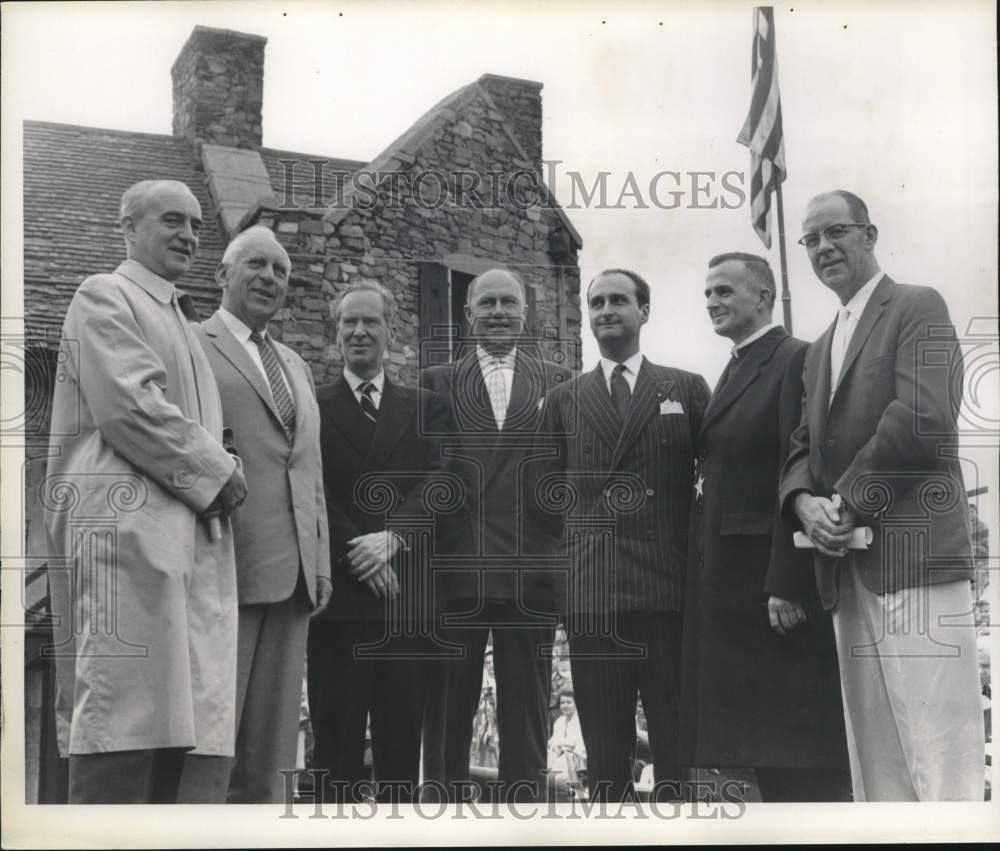 1958 Dignitaries pose at Fort Ticonderoga, New York-Historic Images