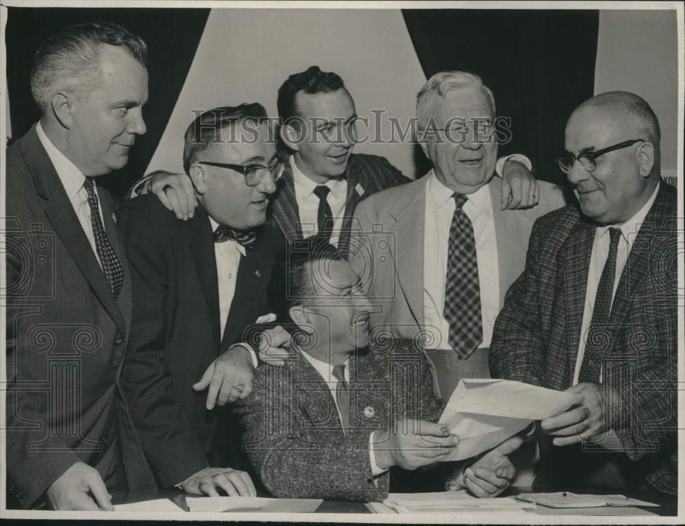 1960 Elks Lodge members plan events at meeting in Cohoes, New York-Historic Images