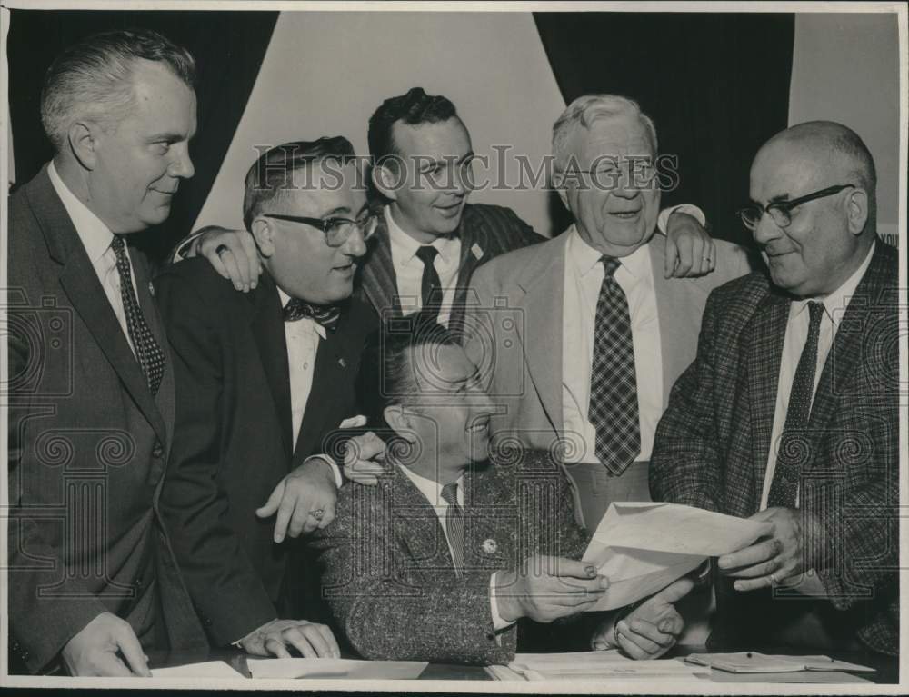 1960 Elks Lodge members plan events at meeting in Cohoes, New York-Historic Images