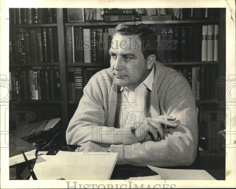 1963 T. Grady Gallant, author, at desk in his office-Historic Images