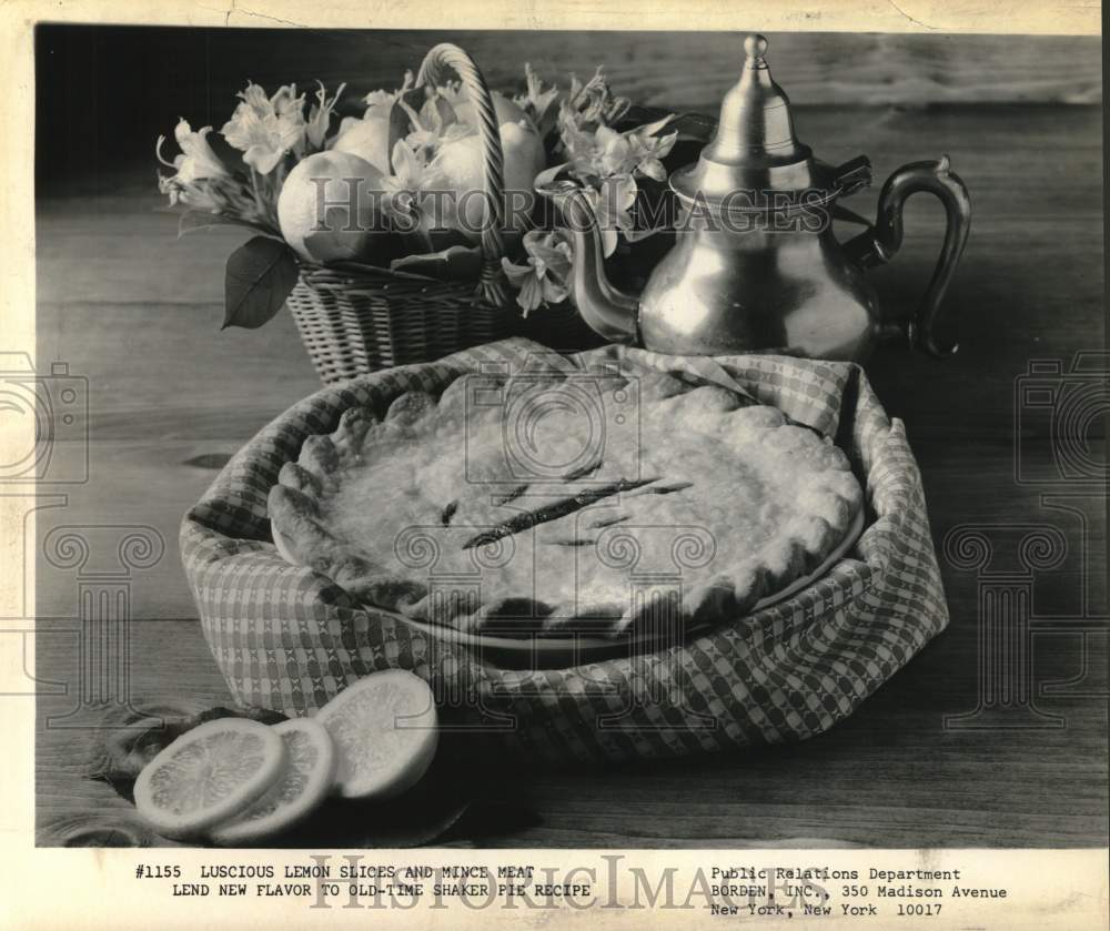 1963 Lemon and Mince Meat Shaker Pie-Historic Images