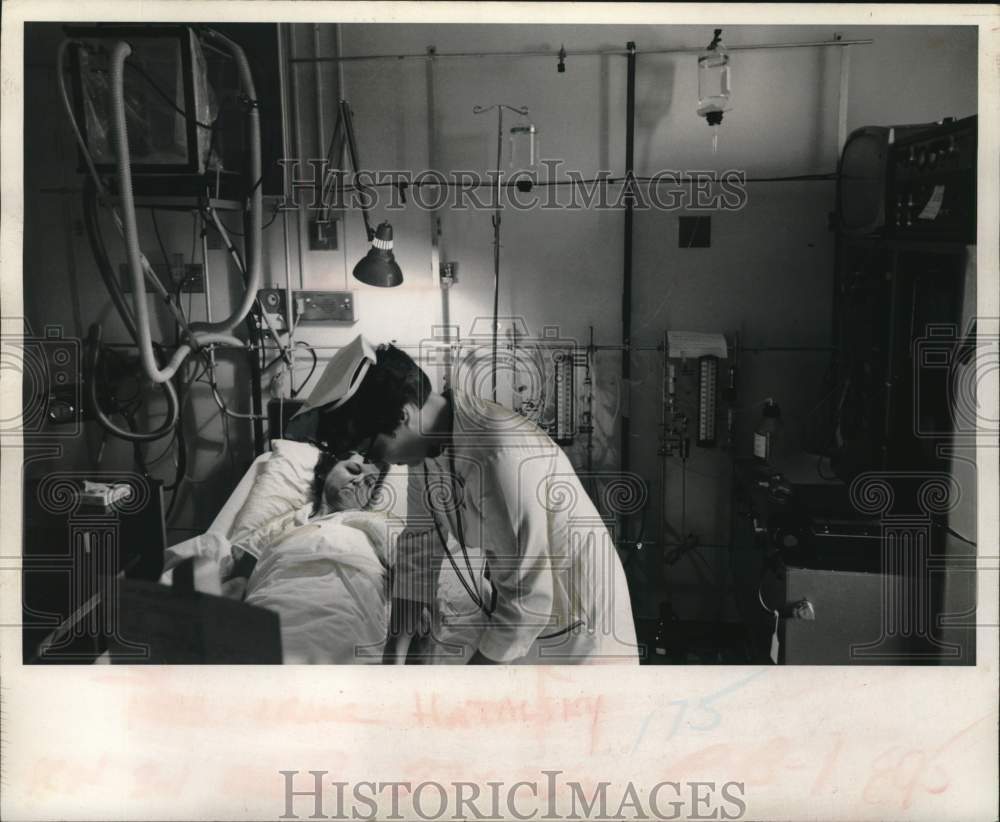 1969 Mrs. Irene Hatalsky in New York hospital room-Historic Images
