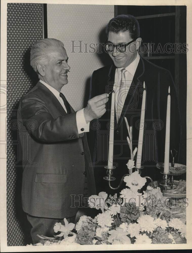 1965 Maurice Helou with Charles Clatstian in Albany, New york-Historic Images