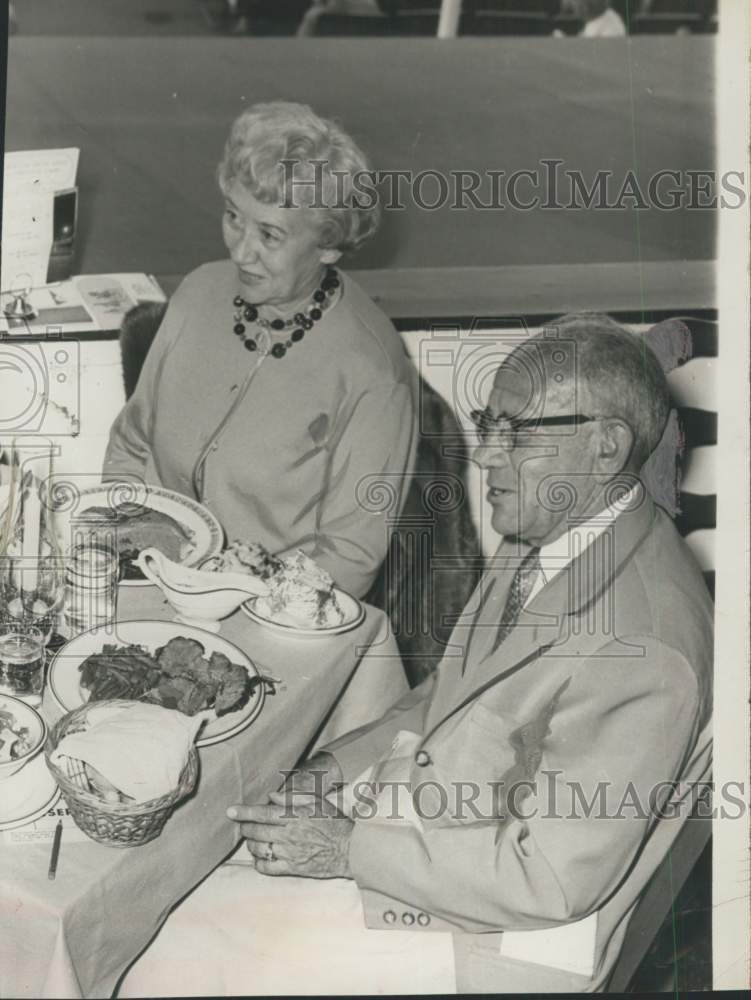 1962 Mr. &amp; Mrs. Seth DeGreest at Saratoga Raceway in New York-Historic Images