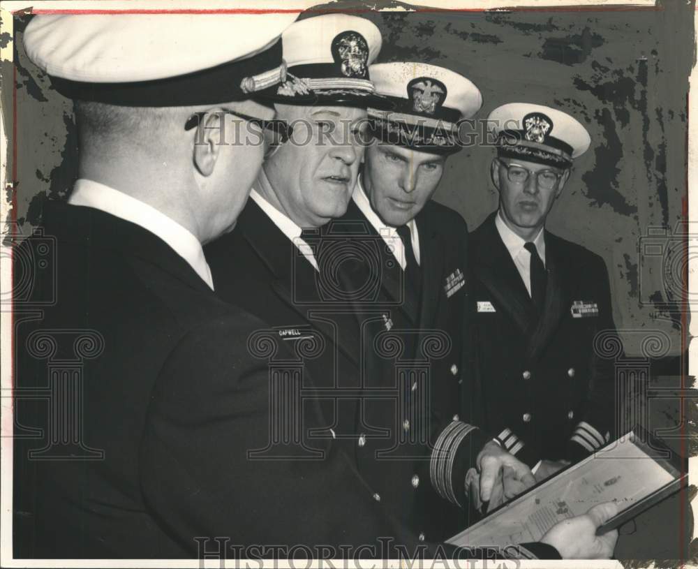 1967 US Naval Reserve officers at award ceremony in New York-Historic Images