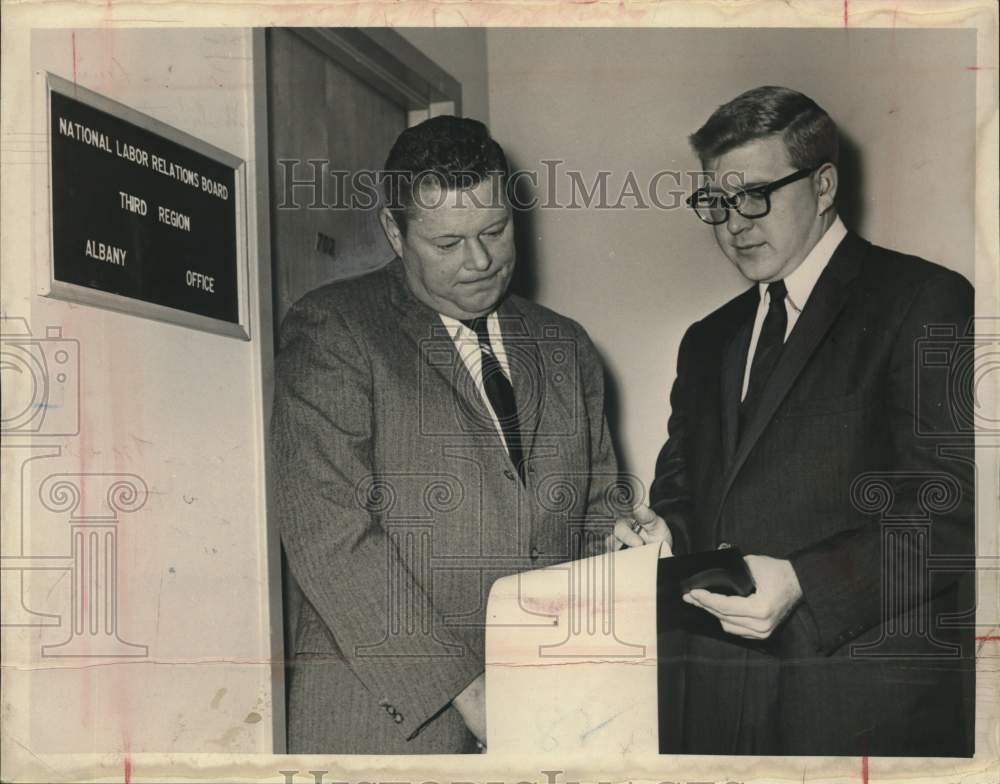 1964 James Finn confers with Daniel Smitas in Albany, New York-Historic Images