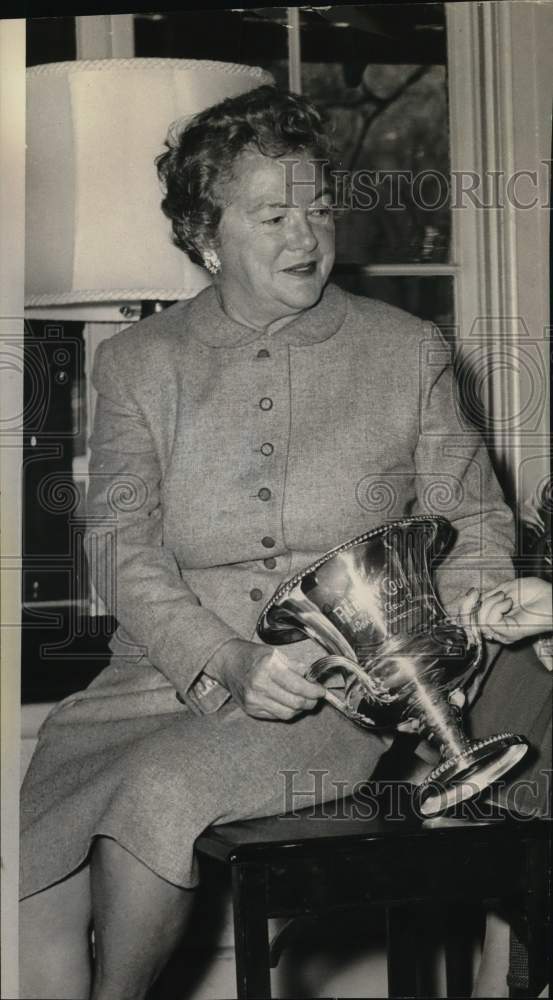 1962 Albany Country Club golf champion Mrs. George Frank and trophy-Historic Images