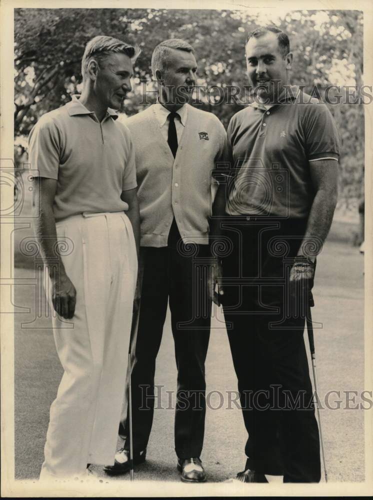 1964 Trio poses on course at Wolferts Roost Country Club, New York-Historic Images