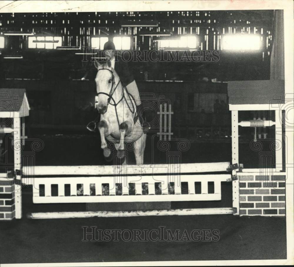 1983 Press Photo Nichole Caruso rides in horse show in New York - tub03604- Historic Images