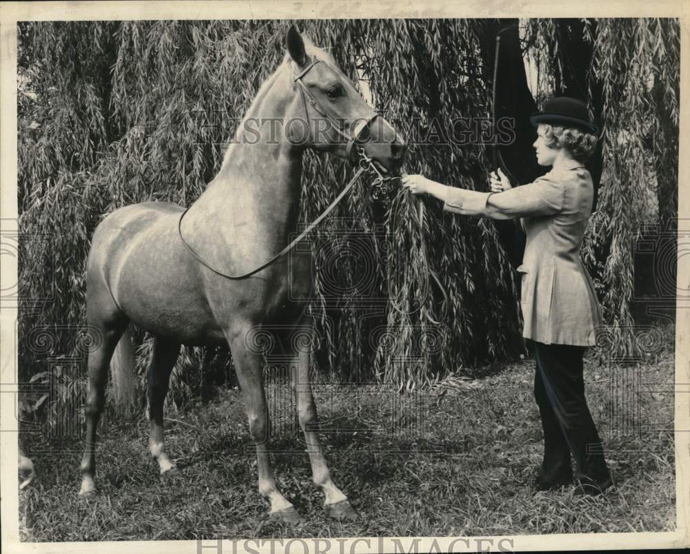 1964 Press Photo Mary Ann Greinert with horse in New York - tub10980- Historic Images