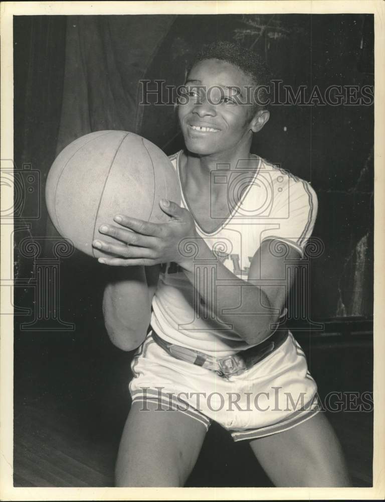 Press Photo Philip Schuyler High School Basketball Player William Roosevelt - Historic Images