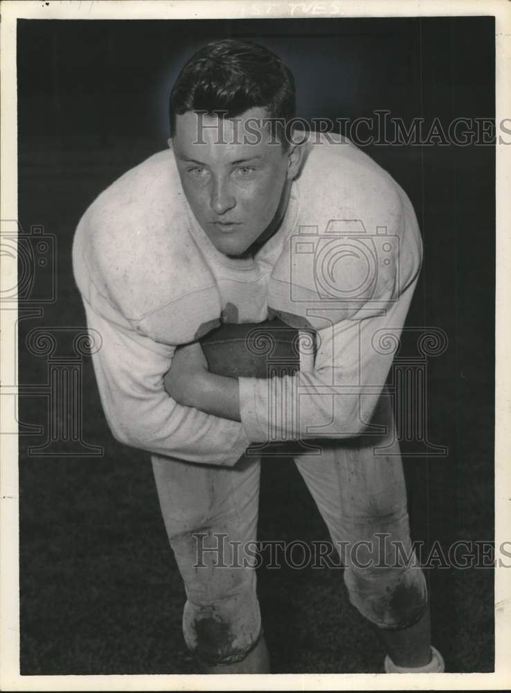 Press Photo Philip Schuyler High School Football Player Bob Keens- Historic Images