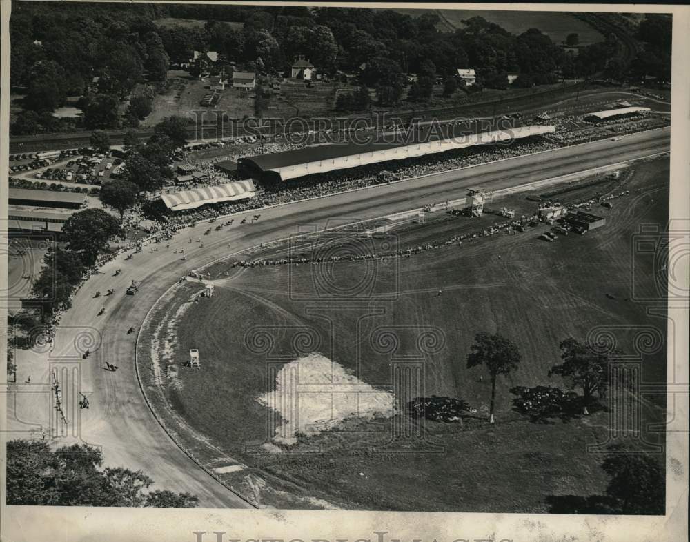 1949 Press Photo Aerial View of Goshen Race Track - Historic Images