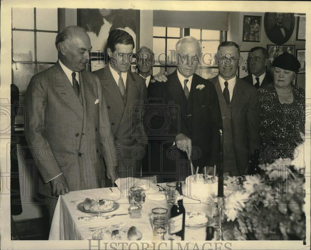 1934 Press Photo Washington Nationals Baseball Team Owner Celebrates Birthday- Historic Images