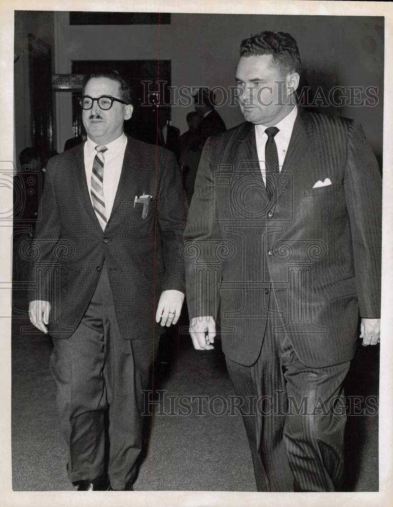 1964 Press Photo Dr. A.A. Stein and John Garry, District Attorney, New York - Historic Images