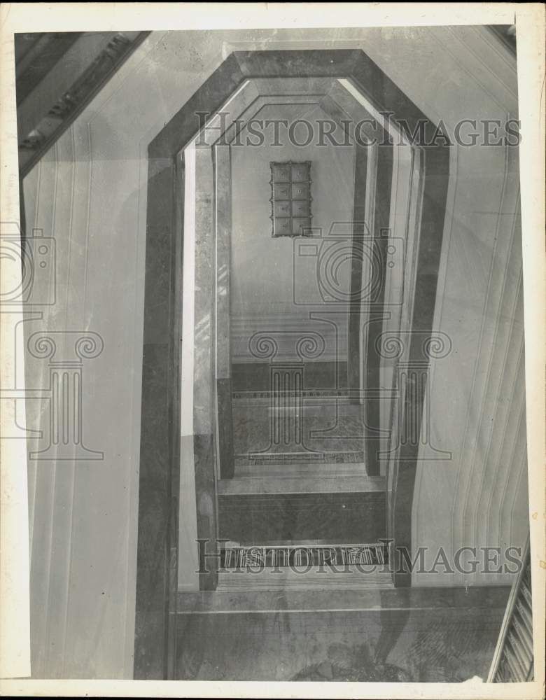 1936 Press Photo Albany, New York Post Office New Winding Stairway View - Historic Images
