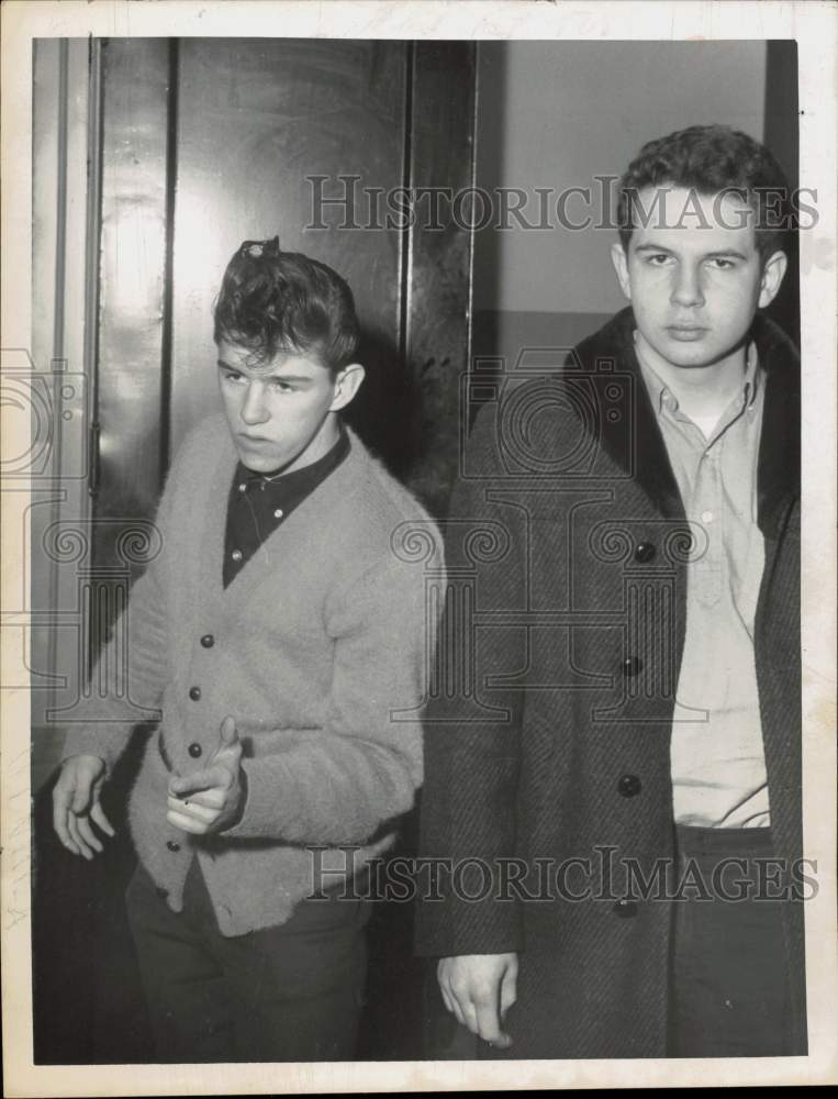1963 Press Photo Jack Clancy and Charles Clements, Threatened with Gun - Historic Images