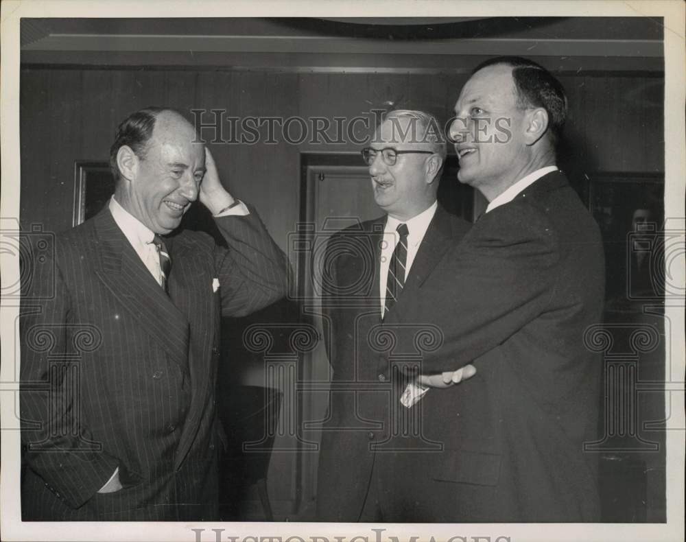 1960 Press Photo Adlai Stevenson Briefed by Roy Rubottom, Lester Mallory - Historic Images
