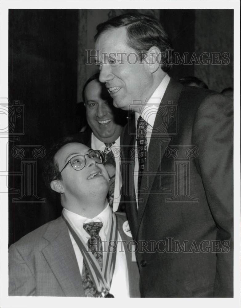 1995 Press Photo Governor George Pataki and Special Olympian Jim Gargiulo- Historic Images