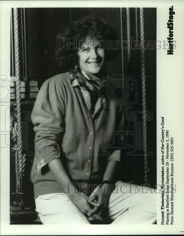 1990 Press Photo Playwright Timberlake Wertenbaker - tup00091 - Historic Images