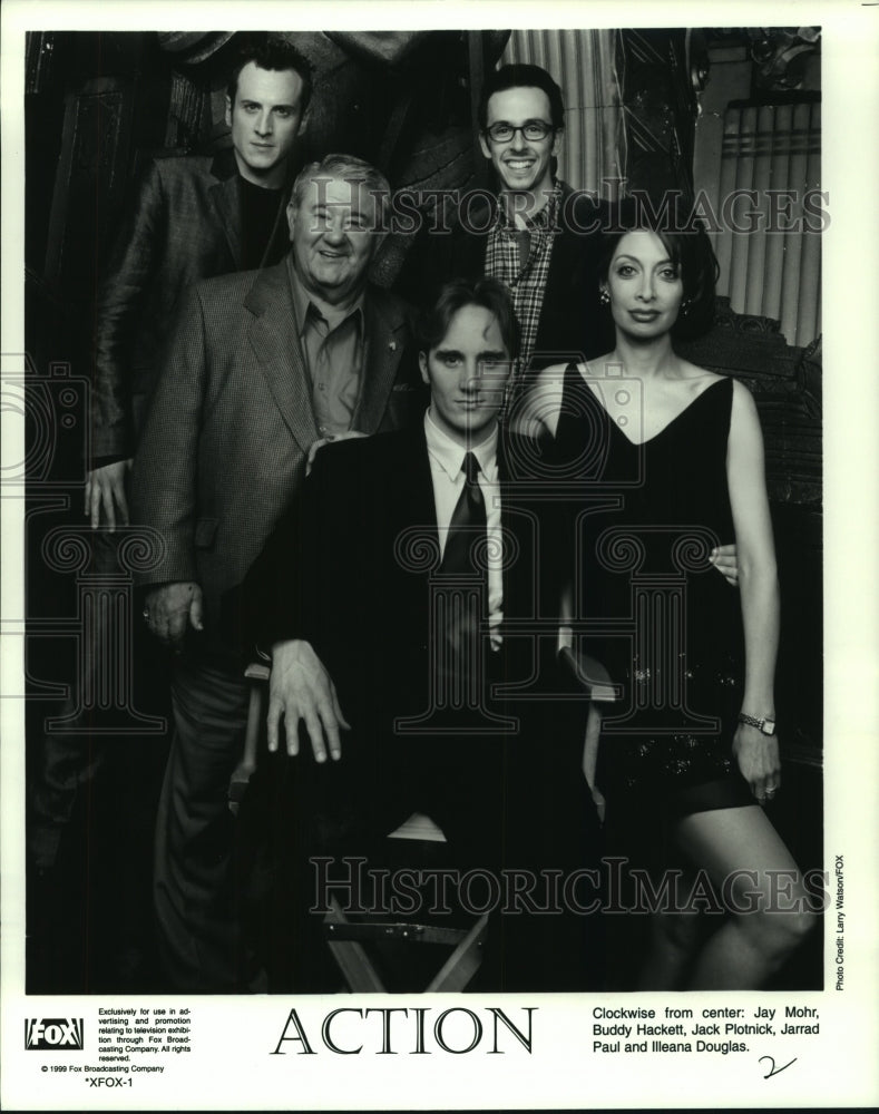Press Photo Crew of the Fox Television series Action poses for photo - Historic Images