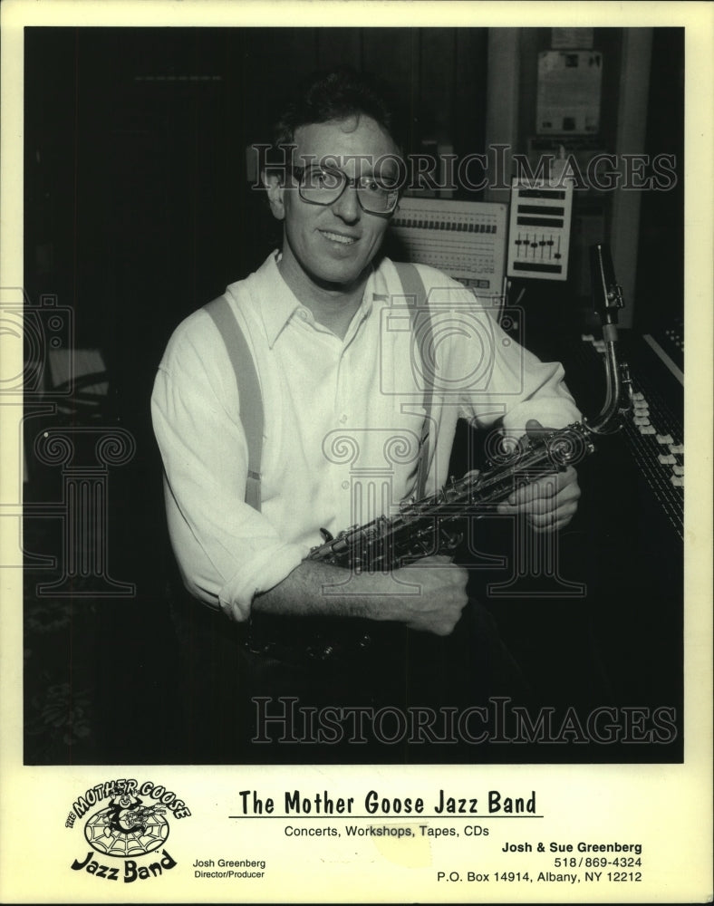 2001 Press Photo Josh Greenberg, The Mother Goose Jazz Band, Albany, New York - Historic Images