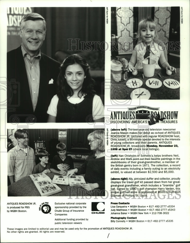 1998 Press Photo Scenes from the PBS television series Antiques Roadshow Jr. - Historic Images
