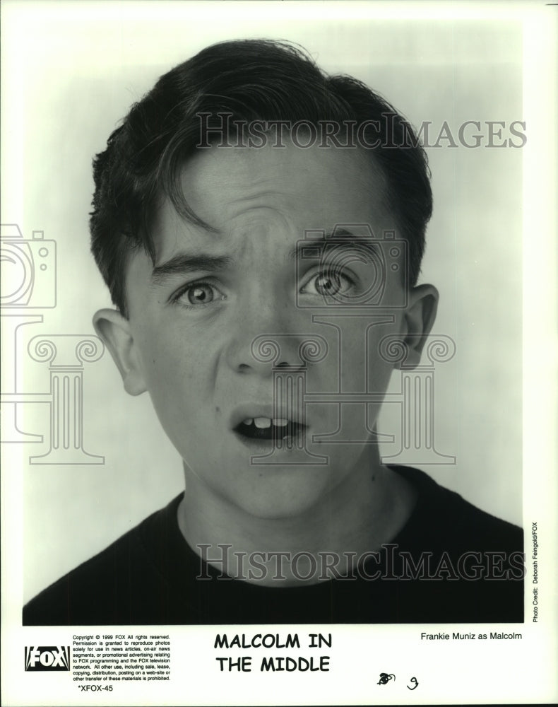 1999 Press Photo Frankie Muniz stars in Malcolm In The Middle on Fox - tup00258 - Historic Images