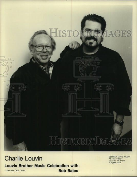 2003 Press Photo Musicians Charlie Louvin & Bob Bates - tup00288 - Historic Images