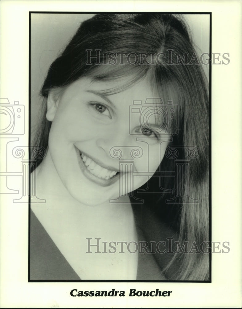 Press Photo Actress and Singer Cassandra Boucher - tup00301 - Historic Images