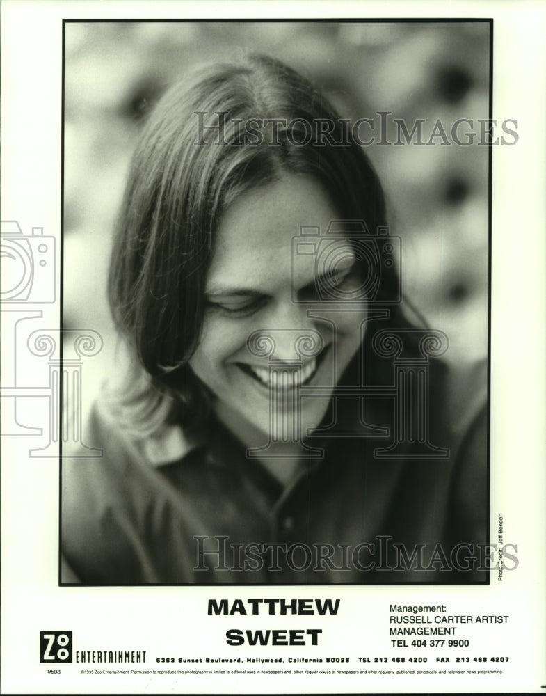 1995 Press Photo Pop music artist Matthew Sweet - tup00361 - Historic Images